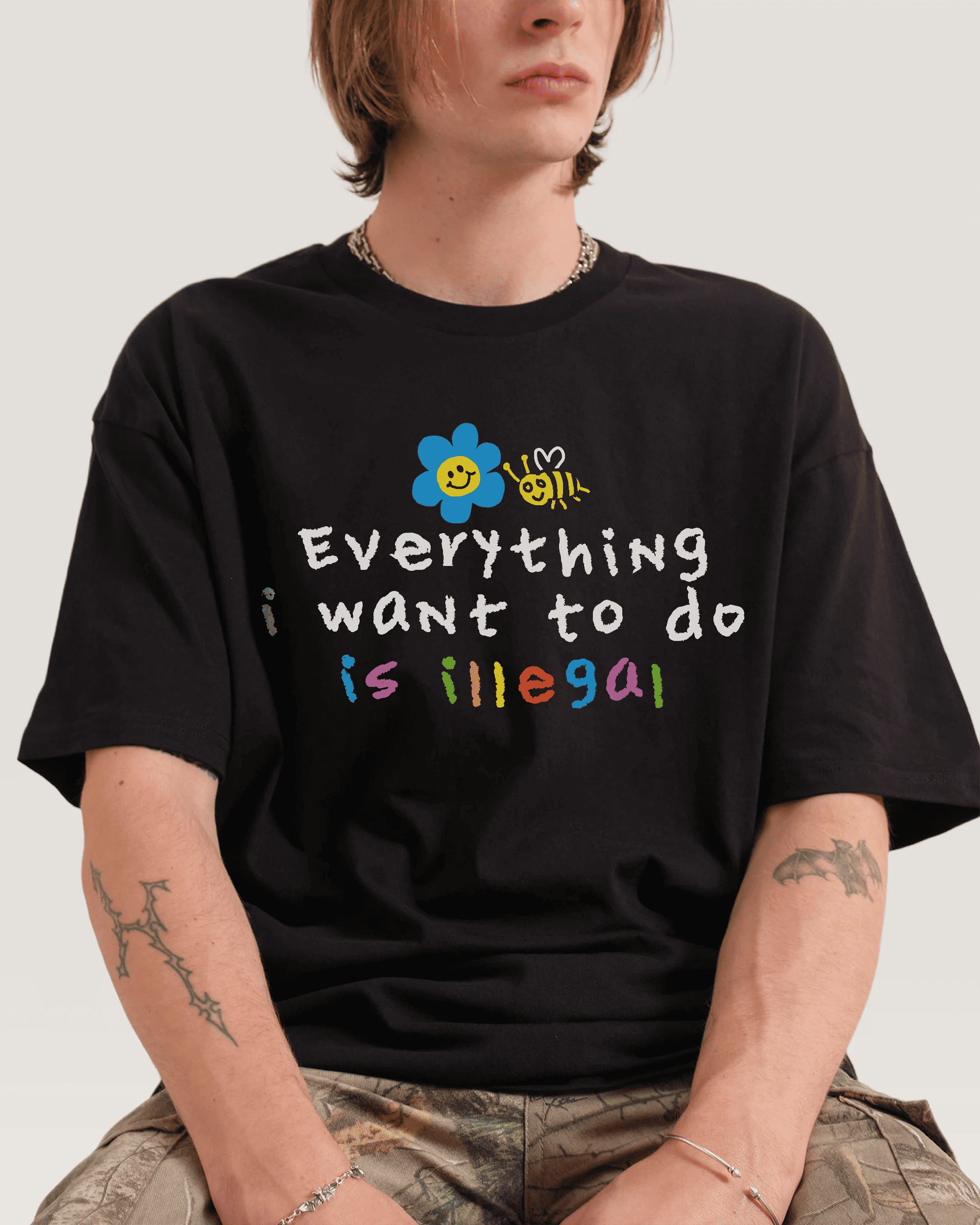 Everry Thing I Want To Do Is Illegal Cotton T-Shirt